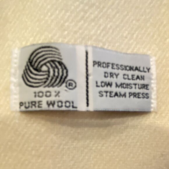 Norton McNaughton Vintage 90s 100% Wool Blazer Ivory Brass Button Lined Medium - Picture 4 of 9